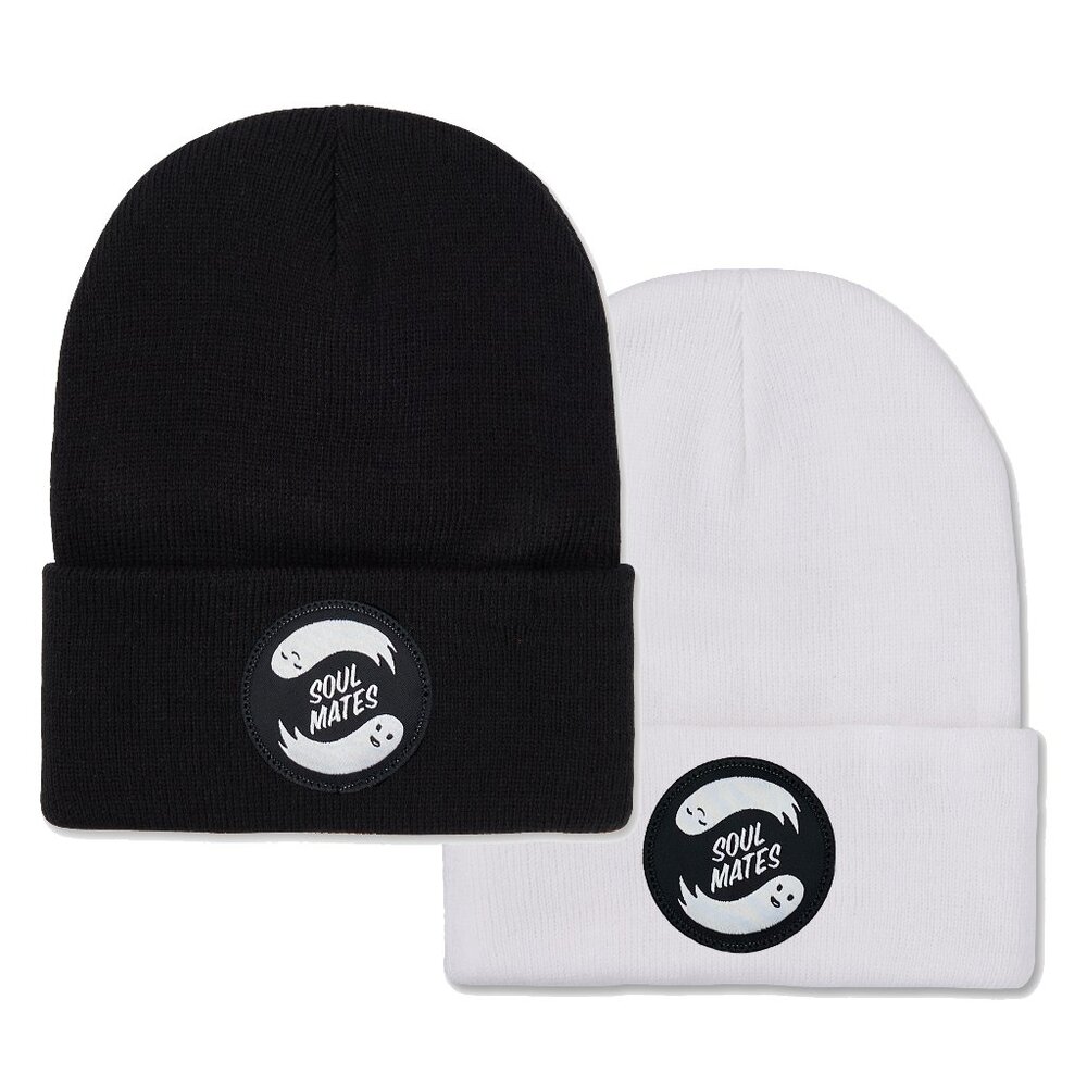 Soul Mates Ghost Cuffed Beanie 2 Pack